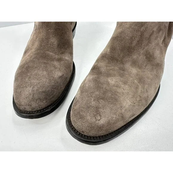 Bally Gray Suede Leather Boots Made In Switzerland Size 11-USA - Picture 11 of 11